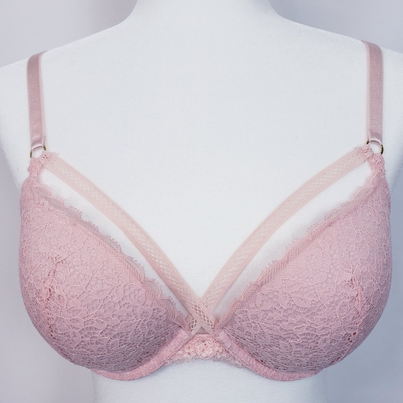 Victoria's Secret Other - Victorias Secret pushup pigeonnant strappy bra 36C